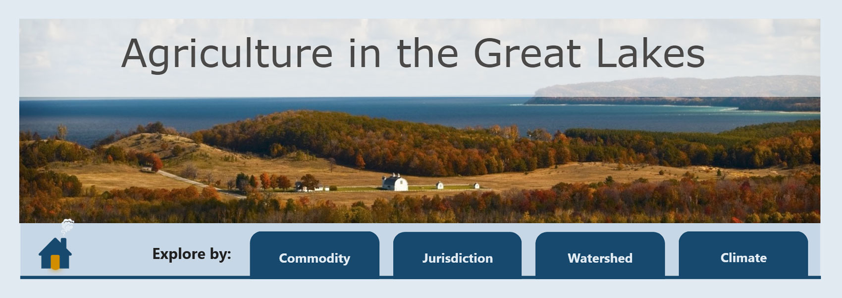 Agriculture in the Great Lakes - GIS Dashboard screenshot